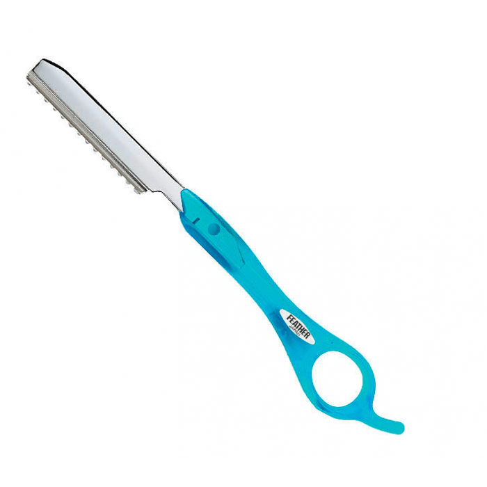 Feather Styling Rasierer transparent aqua blau main product photo