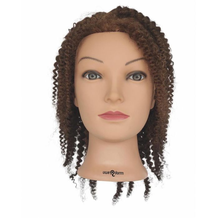 Uwe Damm Übungskopf Curly small brown 30-35 cm main product photo