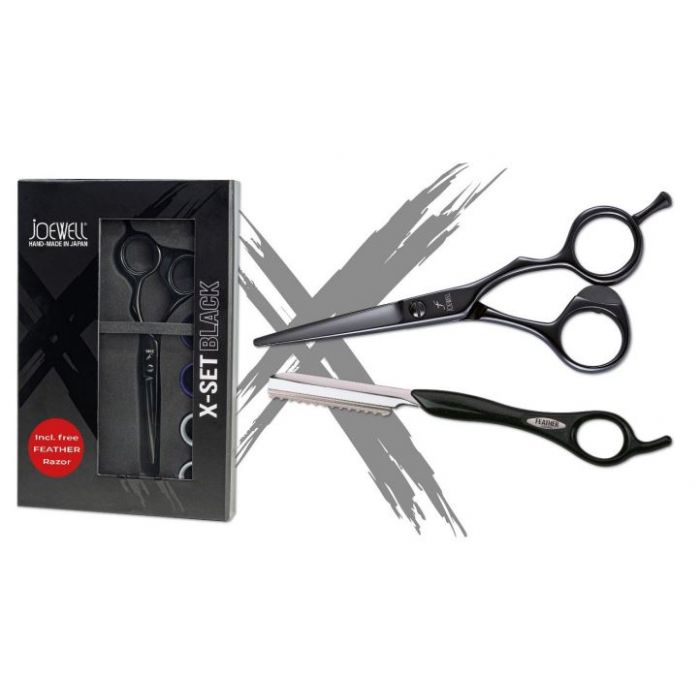 Joewell X-Set inklusive gratis Feather Rasierer Schwarz main product photo