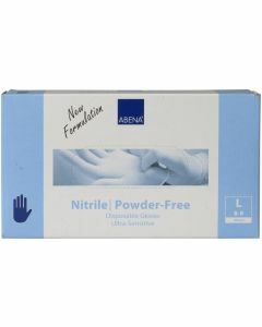 Abena Nitril-Handschoenen Sensitive poedervrij Maat L blauw 100st