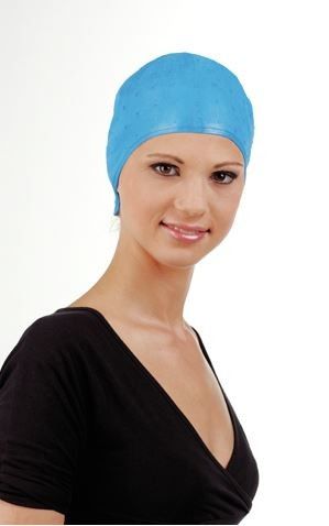 Sibel Blondiermütze gummi blau